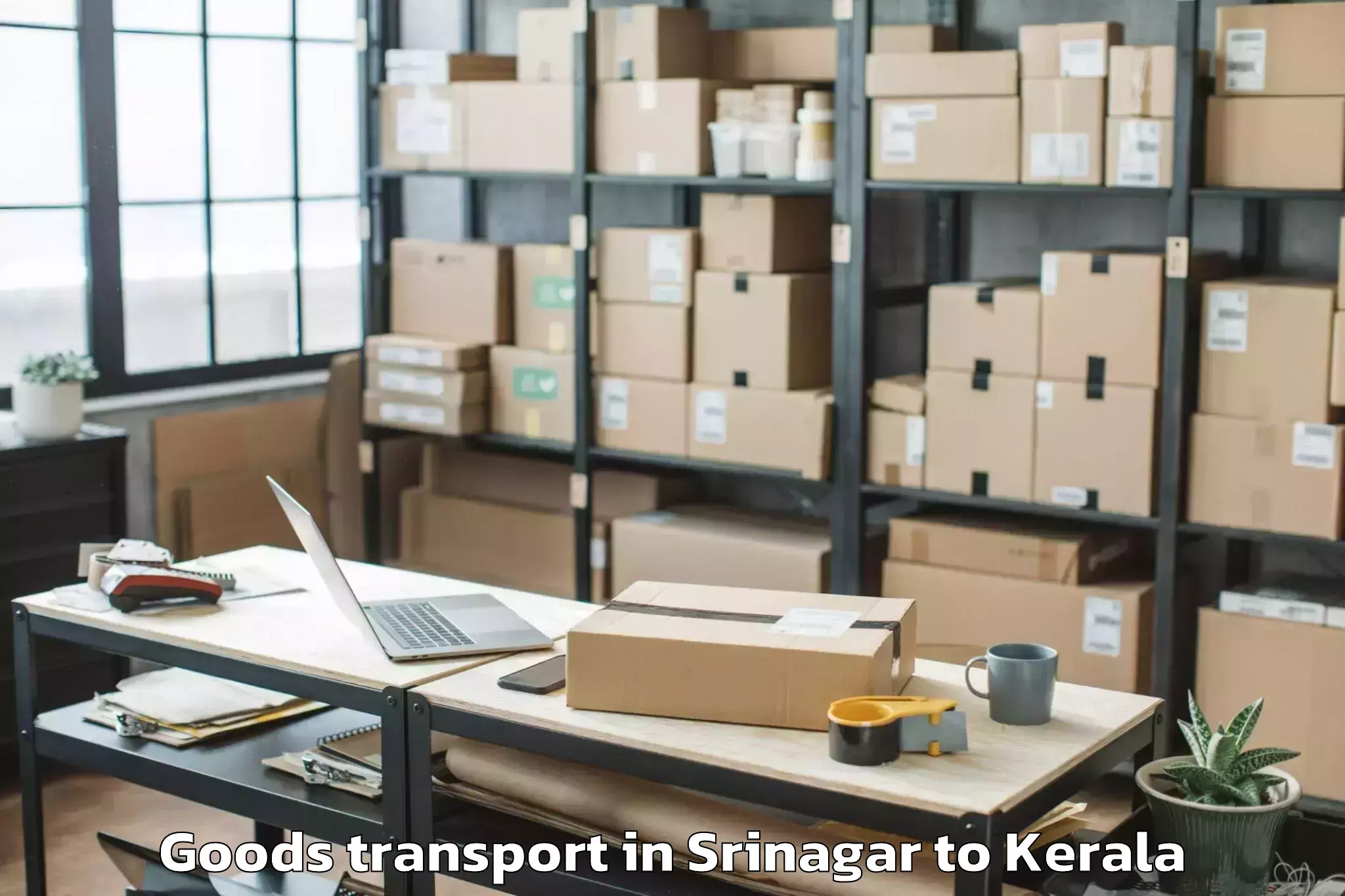 Book Srinagar to Lulu Mall Thiruvananthapuram Goods Transport Online